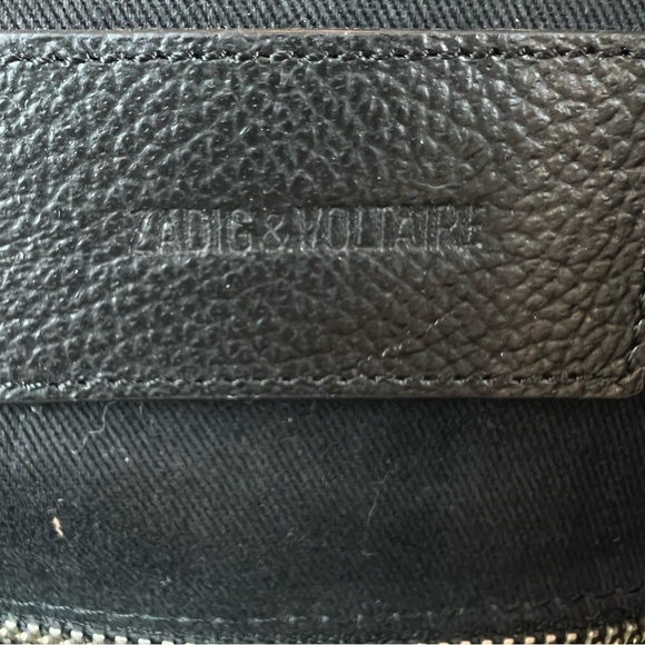 Zadig & Voltaire Mick Wings Black Tote Bag Canvas and Leather - Picture 9 of 10